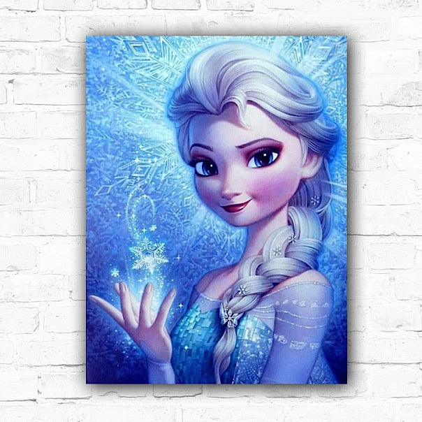 DIY Elsa Painting By Numbers Oil Art