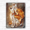 DIY Lady and The Tramp Painting By Numbers Oil Art