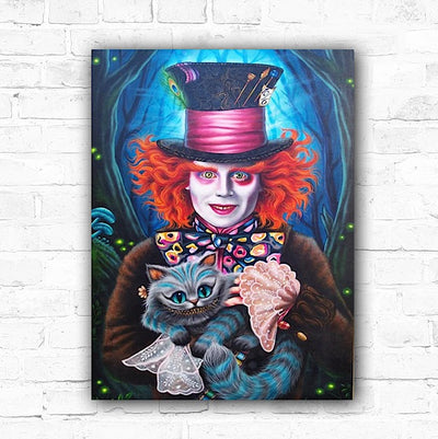 DIY Mad Hatter Painting By Numbers Oil Art