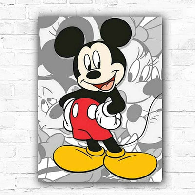 DIY Mickey Mouse Painting By Numbers Oil Art