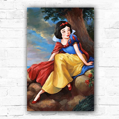 DIY Snow White Painting By Numbers Oil Art