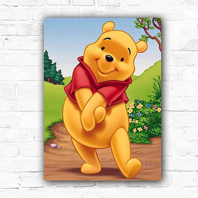DIY Winnie The Pooh Painting By Numbers Oil Art