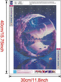 DIY Moon & Sea Diamond Art Painting 30x40cm - Creative Serenity