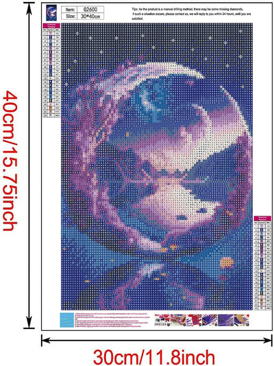 DIY Moon & Sea Diamond Art Painting 30x40cm - Creative Serenity