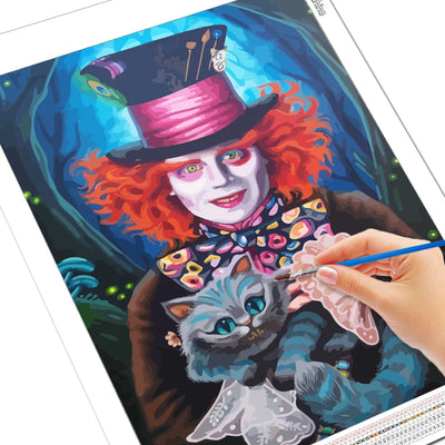 DIY Mad Hatter Painting By Numbers Oil Art - Creative Serenity