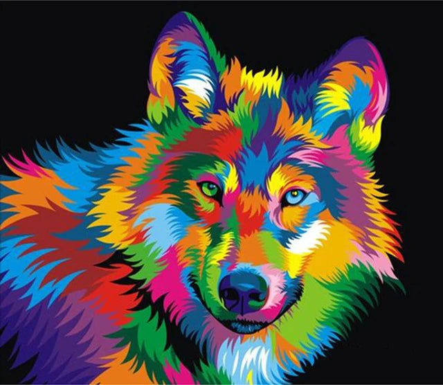 DIY Rainbow Dog Diamond Art Painting Animals - Creative Serenity