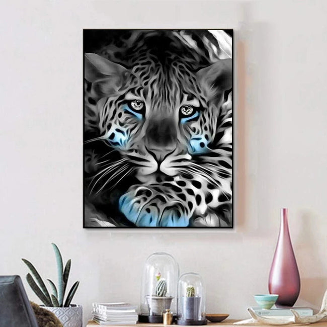 5D Leopard DIY Diamond Art Painting Animals 30x40cm - Creative Serenity