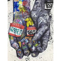 DIY Graffiti Hands Painting By Numbers Art - Creative Serenity
