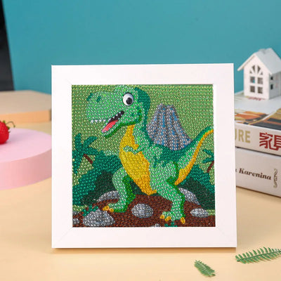DIY Kids Dinosaur Diamond Art Painting 15x15cm - Creative Serenity