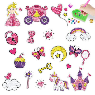 DIY Fairy Princess Kids Diamond Art Stickers - Creative Serenity