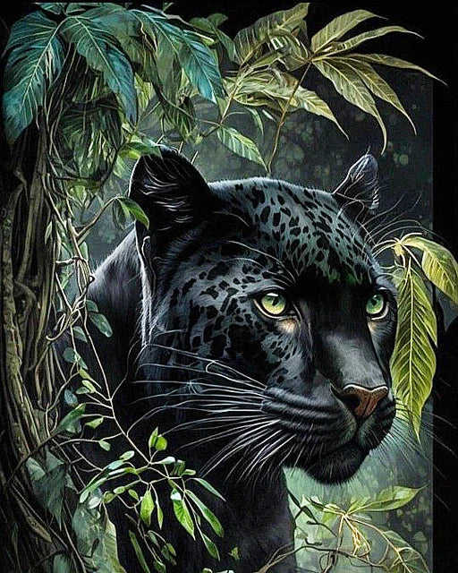 Large Panther DIY Animal Diamond Art Painting - Creative Serenity