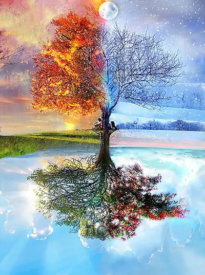 DIY Tree 5D Diamond Art Painting 30x40cm - Creative Serenity