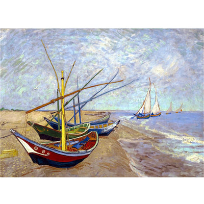 5D Fishing Boats Van Gogh Diamond Art Painting - Creative Serenity