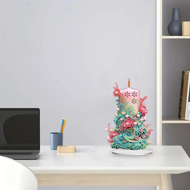 DIY Candle Diamond Art Decoration - Creative Serenity