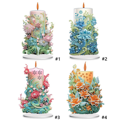DIY Candle Diamond Art Decoration - Creative Serenity