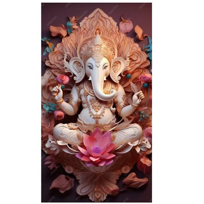 DIY Lord Ganesha Large Diamond Art Painting - Creative Serenity