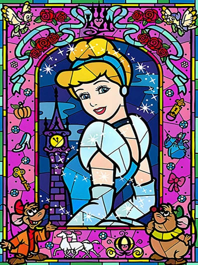 5D Cinderella Diamond Mosaic Diamond Art Princess 30x40cm - Creative Serenity
