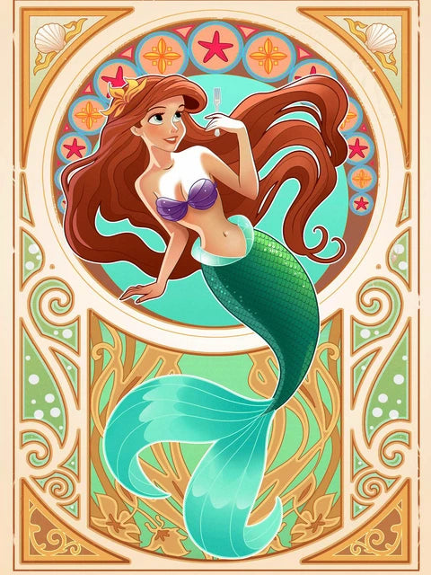 Ariel 5D Diamond Painting Princess 30x40cm - Creative Serenity