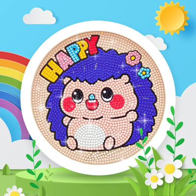 DIY Hedgehog Kids Diamond Art Painting 17x17cm - Creative Serenity