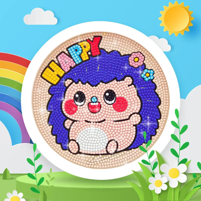 DIY Hedgehog Kids Diamond Art Painting 17x17cm - Creative Serenity