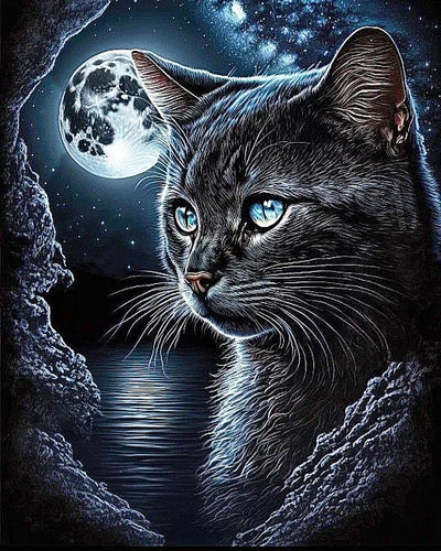 Large Cat DIY Animal Diamond Art Painting - Creative Serenity