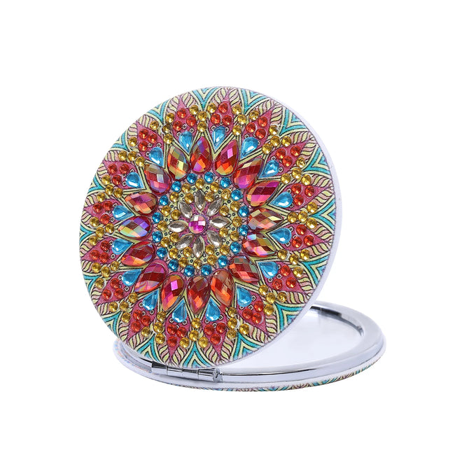DIY Mandala Diamond Art Compact Mirror - Creative Serenity
