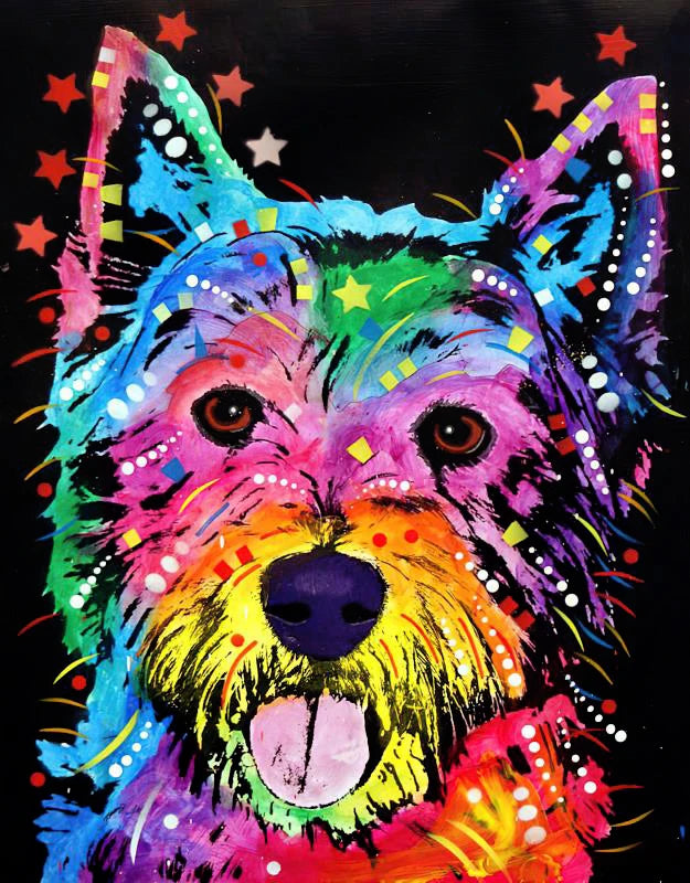 DIY Rainbow Westie Dog Diamond Art Painting Animals - Creative Serenity
