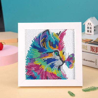DIY Kids Cat Diamond Art Painting 15x15cm - Creative Serenity