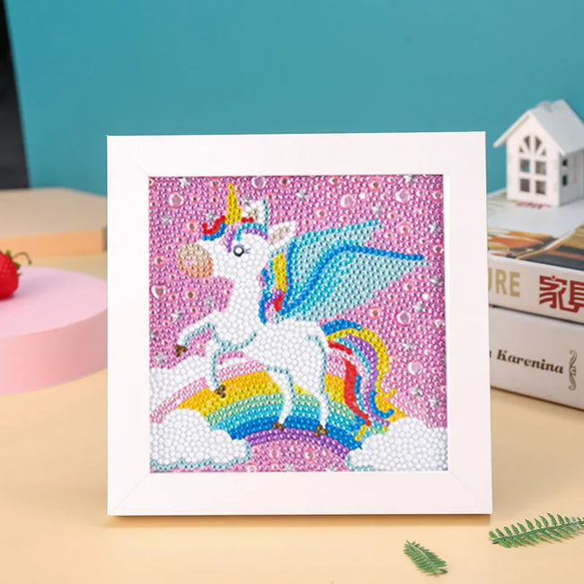 DIY Kids Unicorn Diamond Art Painting 15x15cm - Creative Serenity