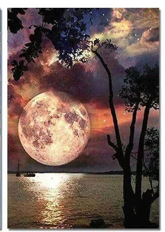 DIY Moon 5D Diamond Painting - Creative Serenity
