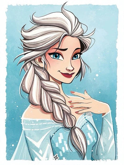 DIY Elsa Oil Painting By Numbers Princess - Creative Serenity
