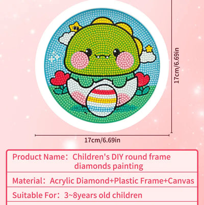 DIY Dinosaur Kids Diamond Art Painting 17x17cm - Creative Serenity