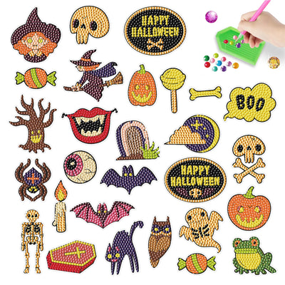 DIY Kids Halloween Diamond Art Stickers - Creative Serenity