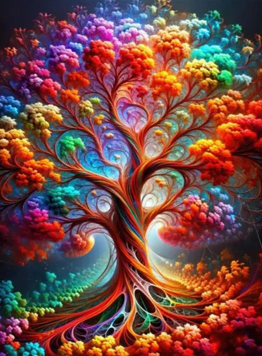 DIY Psychedelic Tree 5D Diamond Art Painting - Creative Serenity