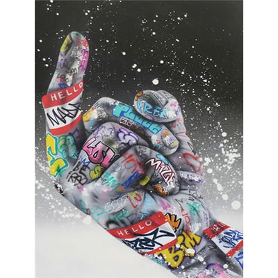 DIY Graffiti Middle Finger Painting By Numbers Art - Creative Serenity