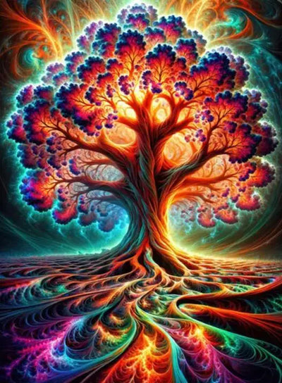 DIY Psychedelic Tree 5D Diamond Art Painting - Creative Serenity