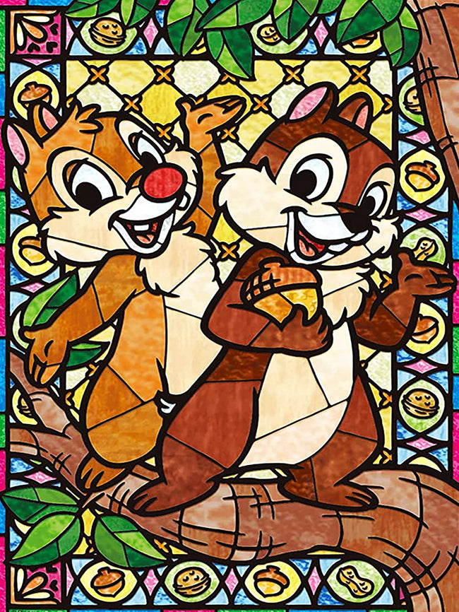 DIY Chipmunks Cartoon Mosaic 5D Diamond Art Painting 30x40cm - Creative Serenity