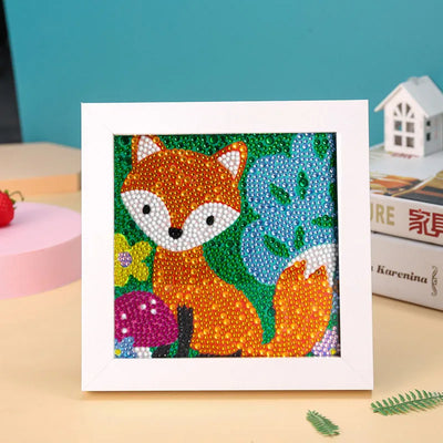 DIY Kids Fox Diamond Art Painting 15x15cm - Creative Serenity