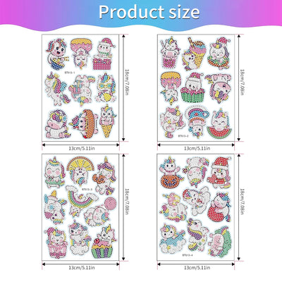 Kids Unicorn DIY Diamond Art Animal Stickers - Creative Serenity