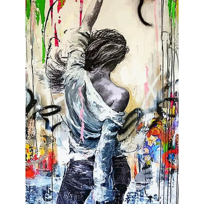 DIY Graffiti Woman Painting By Numbers Art - Creative Serenity