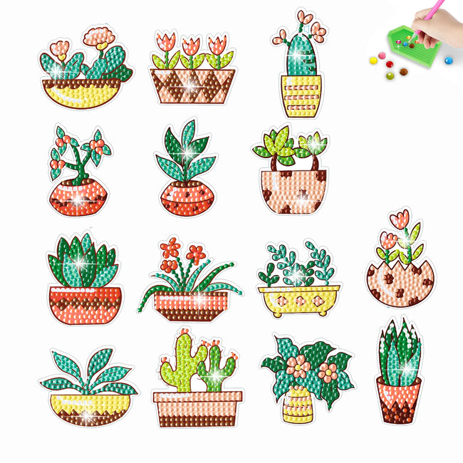 DIY Kids Plants Diamond Art Stickers - Creative Serenity