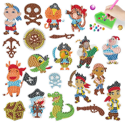 DIY Kids Pirates Diamond Art Stickers - Creative Serenity