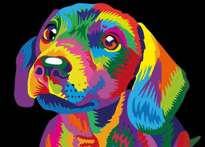 DIY Rainbow Puppy Dog Diamond Art Painting Animals - Creative Serenity