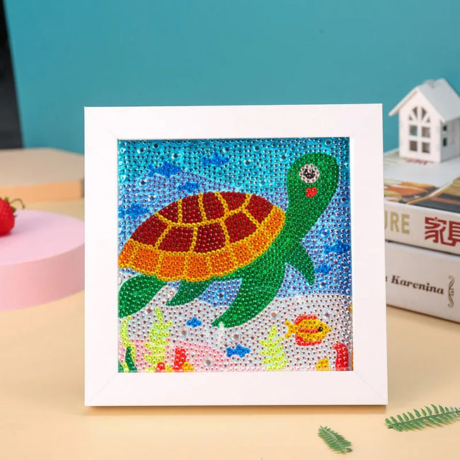 DIY Kids Turtle Diamond Art Painting 15x15cm - Creative Serenity