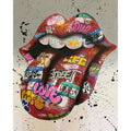 DIY Graffiti Tongue Painting By Numbers Art - Creative Serenity