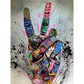 DIY Graffiti Peace Sign Painting By Numbers Art - Creative Serenity