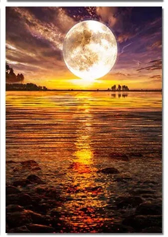 DIY Moon 5D Diamond Painting - Creative Serenity