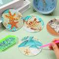 8 Pack - DIY Sea Diamond Art Coasters - Creative Serenity