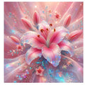 Large Pink Lily Flower 5D Diamond Art Painting - Creative Serenity