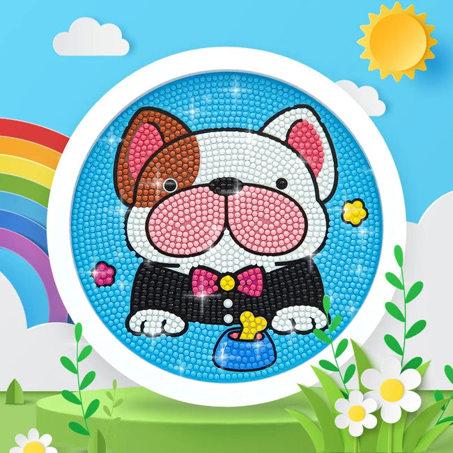 DIY Dog Kids Diamond Art Painting 17x17cm - Creative Serenity